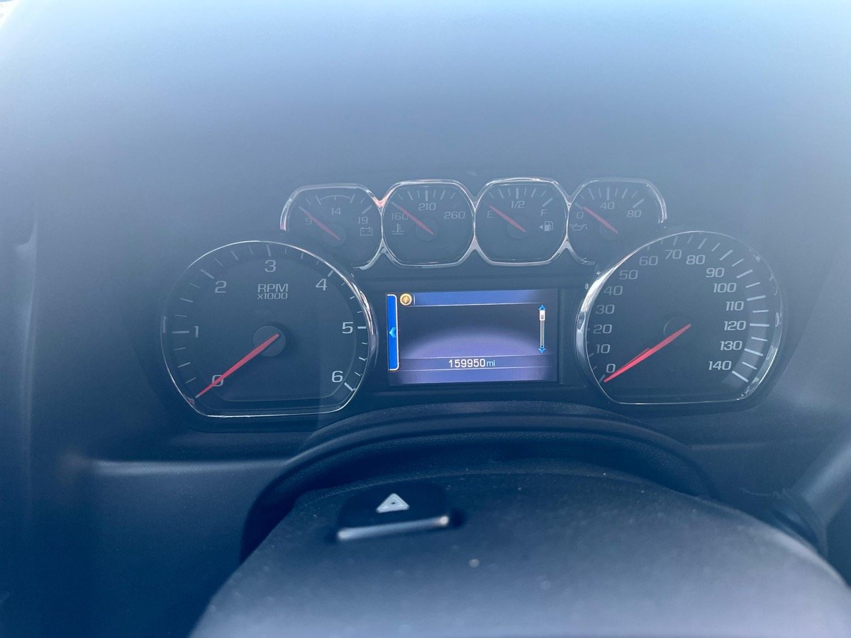 Fleet vehicle dashboard mileage photo